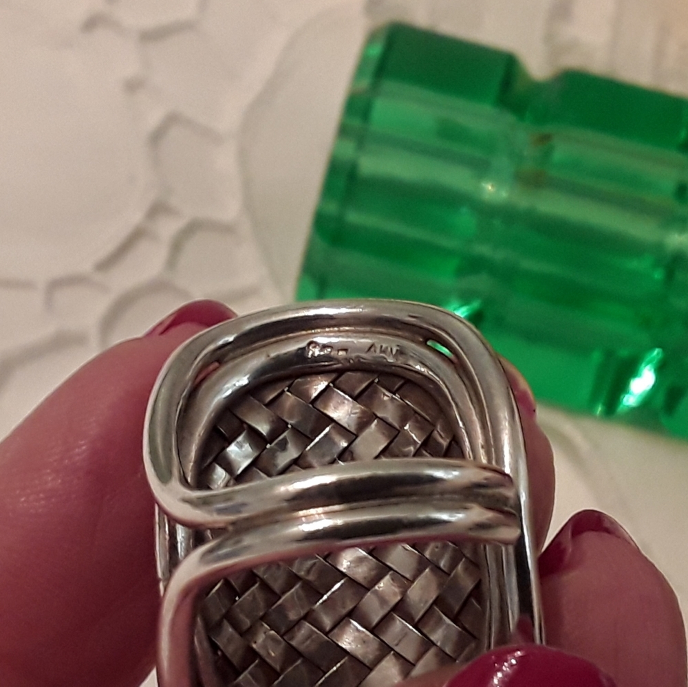 New 925 Solid Sterling Braided Handcrafted Ring S… - image 8